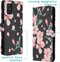 iMoshion Hoesje Geschikt voor Samsung Galaxy A51 Hoesje Met Pasjeshouder - iMoshion Design Softcase Bookcase - Zwart / Roze / Blossom Watercolor Black