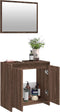 vidaXL - 2-delige - Badkamermeubelset - bewerkt - hout - bruin - eikenkleur