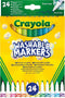 Crayola - Viltstiften - 24 Afwasbare Viltstiften Dunne Punt - Veelkleurig