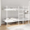 vidaXL - Stapelbed - zonder - matras - 107x203 - cm - staal - wit