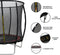 Dunlop Trampoline 6FT - 183 x 50 CM - Trampoline met Veiligheidsnet 200 CM - Kinder Trampoline - Max. 80 KG - Zwart/Rood