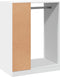vidaXL - Kledingkast - 77x48x102 - cm - bewerkt - hout - wit