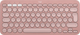 Logitech Pebble Keys 2 K380s - Mini Toetsenbord - Draadloos RF + Bluetooth - QWERTZ DE - Roze