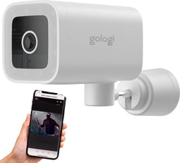 Gologi Premium Outdoorcamera - Buitencamera met Nachtzicht 4MP - Geluid en Bewegingsdetectie - Wit