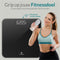 E-volve - Digitale Personenweegschaal - Gehard Glas - LCD Display - Tot 180 kg - Zwart