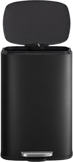 SONGMICS LTB050B02V1 - Keukenprullenbak 50L - Zacht Sluitend Deksel - Zwart