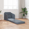 vidaXL - Ligbed - Sofa - 2-in-1 - Donkergrijs - 65x80x83 - cm - Fluweel