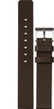 LEFF amsterdam - Horlogebandje - Leren Band T32 - Bruin/Staal - 16mm
