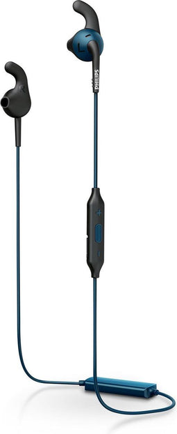 Philips ActionFit SHQ6500BL/00 - In-ear headset - Draadloos Bluetooth 4.1 - IPX2 spatwaterdicht - Blauw Zwart