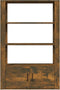 vidaXL - Dressoir - 80x30x119,5 - cm - bewerkt - hout - gerookt - eikenkleurig