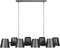 Hanglamp Kinetic 8 lampen - Charcoal