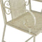 vidaXL - Tuinbank - 2-zits - 161 - cm - staal - wit