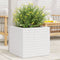 vidaXL - Plantenbak - 50x50x46 - cm - massief - grenenhout - wit