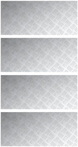 vidaXL - Aluminium - Ruitplaten - - - Set - van - 4, - Antislip, - 90x40 - cm