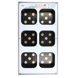 4R25 battery charger for 1-6 4R25 rechargeable batteries, LED display for power and charge level, sh