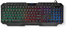 Nedis GKBD110BK - Gaming-toetsenbord - LED-verlichting - Multimediatoetsen - Zwart