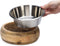Designed by Lotte Mandira - Hondenvoerbak - Hout + RVS bakje - 21 cm