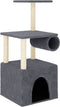 vidaXL - Kattenmeubel - met - sisal - krabpalen - 109,5 - cm - donkergrijs