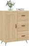 vidaXL - Dressoir - 69,5x34x90 - cm - bewerkt - hout - sonoma - eikenkleurig