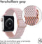 imoshion Elastisch nylon bandje - Geschikt voor Apple Watch 1, 2, 3, 4, 5, 6, 7, 8, 9, 10 (42 mm), SE - 38/40/41 mm - Roze - One Size