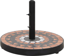 vidaXL - Parasolvoet - rond - 12 - kg - terracotta - wit