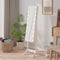 vidaXL - Spiegel - vrijstaand - met - LED's - 34x37x146 - cm - wit