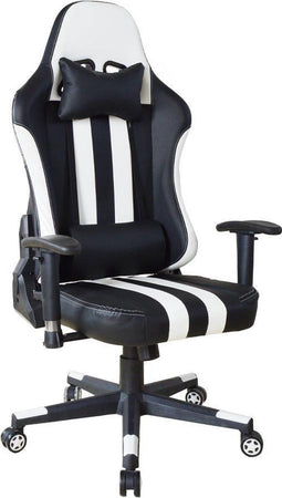 Bureaustoel Thomas - gamestoel racing gaming stijl - zwart wit