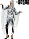 BigBuy Carnival - Kostuum Volwassenen Skelet - Jumpsuit en Cape - Zwart Wit (2 stuks)