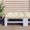 vidaXL - Palletkussen - 70x70x12 - cm - stof - crèmekleurig