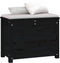 vidaXL - Opbergbox - zwart - 60x32x45,5 - cm - massief - grenenhout