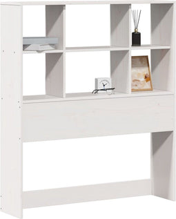 vidaXL - Hoofdbord - met - opbergruimte - 75 - cm - massief - grenenhout - wit