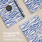 imoshion Tablet Hoes - Geschikt voor Samsung Galaxy Tab S9 11.0 inch Ultra / Galaxy Tab S10 Ultra - 360° Draaibare Design Bookcase 3 inkepingen - White Blue Stripes