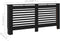vidaXL Radiatorombouw 172x19x81 cm MDF zwart