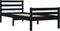 vidaXL - Bedframe - massief - hout - zwart - 90x190 - cm