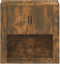 vidaXL - Wandkast - 80x33x80 - cm - bewerkt - hout - gerookt - eikenkleurig