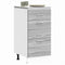 vidaXL - Onderkast - 40x46x81,5 - cm - bewerkt - hout - grijs - sonoma - eikenkleurig