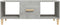 vidaXL - Salontafel - 102x50x40 - cm - bewerkt - hout - betongrijs