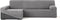 Hoes voor chaise longue met lange armleuning links Eysa JAZ Grijs 180 x 120 x 360 cm