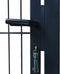 vidaXL - Poort - dubbelstaafmat - (enkel) - 106x170 - cm - antracietgrijs
