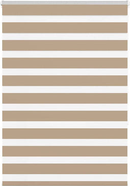vidaXL - Zebra - Blind - 95x150 - cm - stofbreedte - 90,9 - cm - polyester - zandbruin