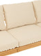 J-Line sofa Elise + kussen 3 Personen - rotan/textiel - naturel/wit