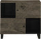 vidaXL - Dressoir - 80x33x75 - cm - massief - mangohout - zwart