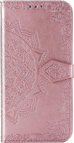 Hoesje Met Pasjeshouder Geschikt voor Xiaomi Poco F2 Pro - Mandala Bookcase - Roze