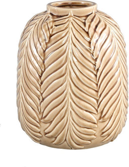 PTMD Jux Bloempot - 17 x 17 x 20 cm - Keramiek - Bruin