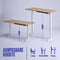 Stane Zit Sta Bureau Elektrisch Verstelbaar - 4 Geheugenstanden - 160 x 80 cm - Eiken Blad Wit Frame