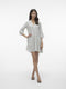 VERO MODA VMHELI - Korte gestreepte jurk met ruches - V-hals - M