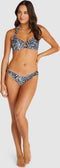 Baku Zimbabwe - Retro halter bikinitop - Verstelbare bandjes - Zwart/Wit zebraprint