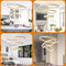 Ronde LED Moderne Hanglamp, 3 Gouden Ring Kroonluchter, Dimbaar Met Afstandsbediening 3000K-6000K Pl