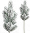 PTMD Twig Plant Pijnboom Kunsttak - 30 x 15 x 50 cm - Besneeuwd groen