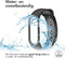 iMoshion Bandje Geschikt voor Xiaomi Mi Band 3 / 4 - iMoshion Siliconen sport band met inkliksysteem ronde drukknoop - Zwart